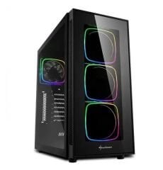 Sharkoon TG6-RGB USB 3.0 Temperli Cam ATX Mid-Tower Gaming (Oyuncu) Kasa PSU YOK