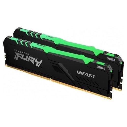 Kingston Fury Beast RGB 16 GB (2x8) 3200 MHz DDR4 CL16 KF432C16BBAK2/16 Ram
