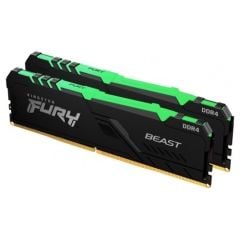 Kingston Fury Beast RGB 16 GB (2x8) 3200 MHz DDR4 CL16 KF432C16BBAK2/16 Ram