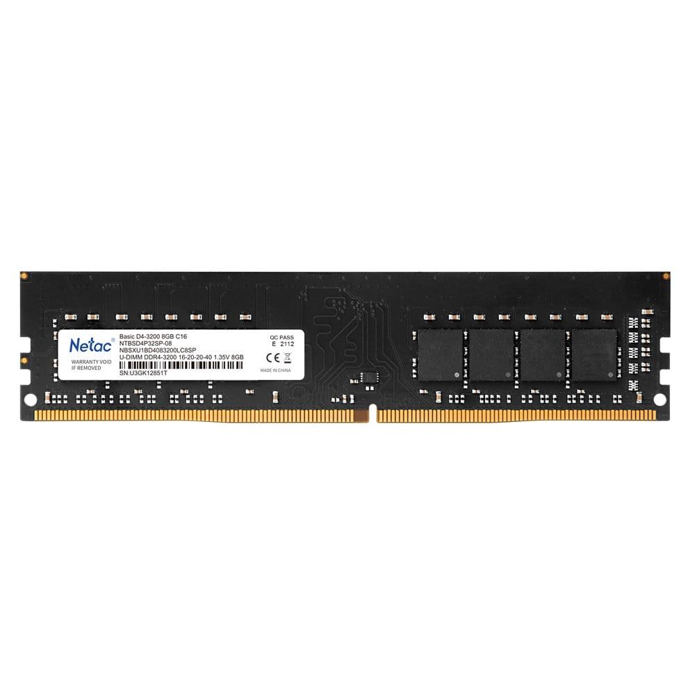 Netac 8 GB 3200 MHz DDR4 CL16 NTBSD4P32SP/08 Ram