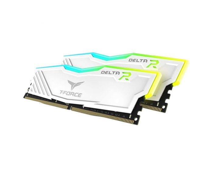 Team T-Force Delta RGB White 16GB (2x8GB) 3600MHz CL18 DDR4 Gaming Ram (TF4D416G3600HC18JDC01)