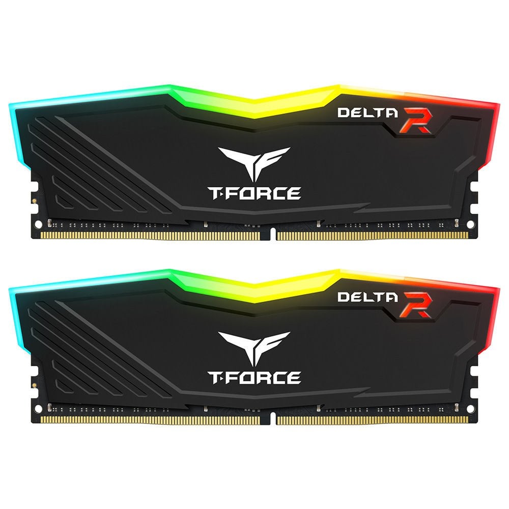 Team T-Force Delta RGB Black 16 GB (2x8) 3200 MHz DDR4 CL16 TF9D416G3200HC16FDC01 Ram
