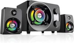 Rampage RMS-G8 2+1 25 W Bluetooth USB SD FM Radyolu Rainbow LED Işıklı Gaming Ses Sistemi