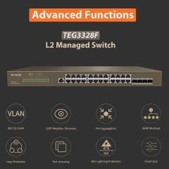 Tenda TEG3328F 24 Port 10/100/1000 Mbps Gigabit Switch