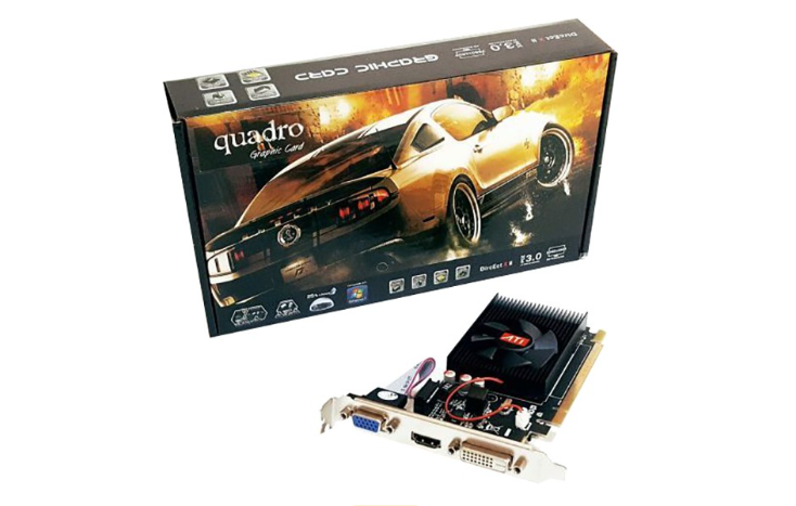 Quadro R5 230 1Gb Ddr3 64 Bit Ekran Kartı R52301Gb Pci-e 2.0 Hdmi Vga Dvi