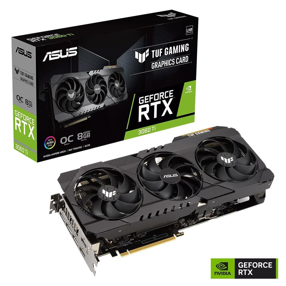 Asus RTX 3060 TI Tuf Gaming OC Edition TUF-RTX3060TI-O8GD6X-GAMING 256 Bit GDDR6X 8 GB Ekran Kartı