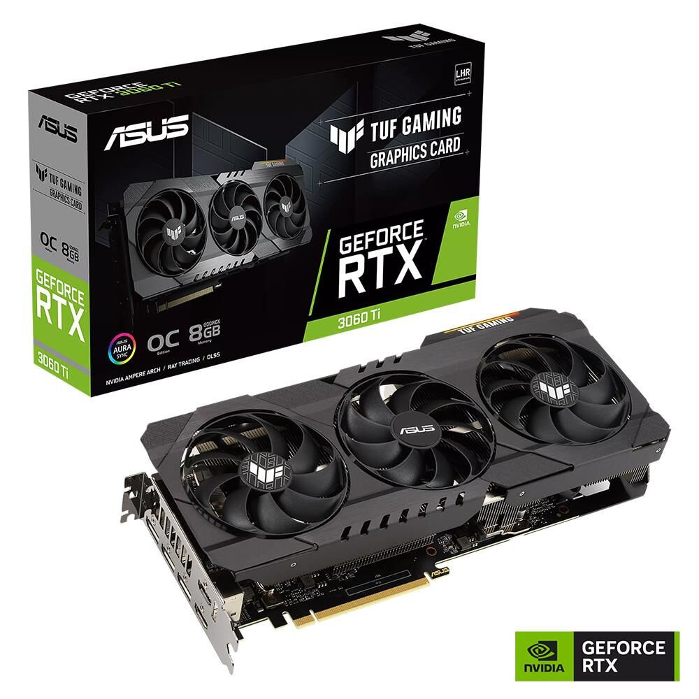 Asus RTX 3060 TI Tuf Gaming OC Edition TUF-RTX3060TI-O8GD6X-GAMING 256 Bit GDDR6X 8 GB Ekran Kartı