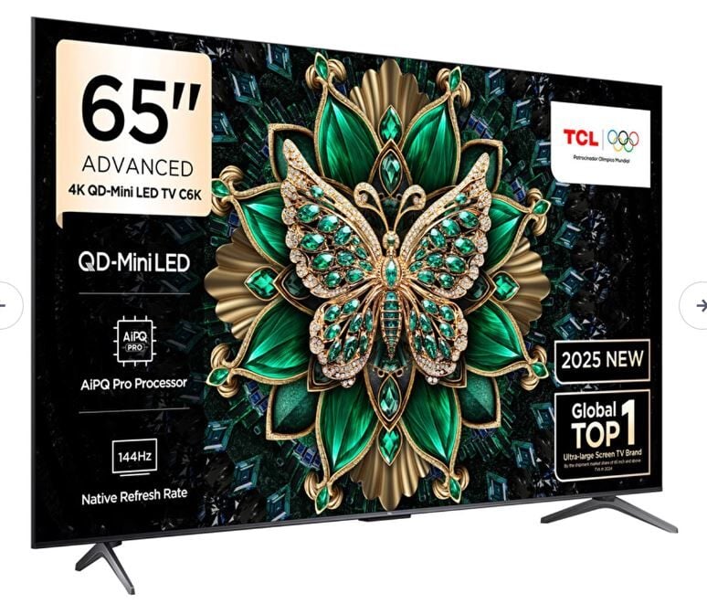 TCL 65C6K 4K UHD QD-MINILED 65'' 144HZ GOOGLE TV
