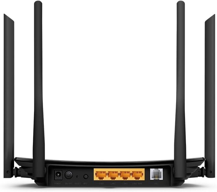 TP-Link Archer VR300, AC1200 Mbps Kablosuz Dual-Band Fiber Destekli VDSL/ADSL Modem Router, 4 Ethernet Portu ve 4 Harici Anten,